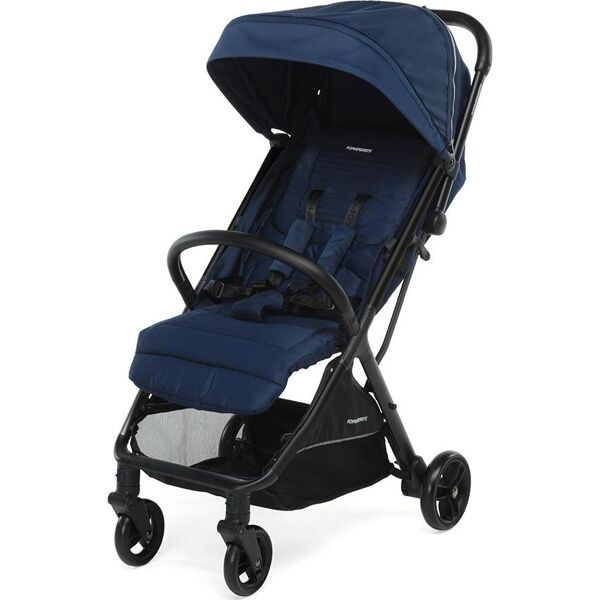 foppapedretti 97003647602 jumbo - passeggino leggero pieghevole da 0-4 anni 0-22 kg schienale reclinabile poggiapiedi regolabile parasole e tasca portaoggetti inclusi colore blu