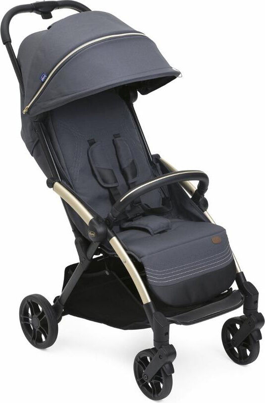 chicco 70402.70 goody plus - passeggino leggero pieghevole da 0-4 anni 0-22 kg schienale reclinabile manicotto paracolpi comfort kit e parapioggia colore nero