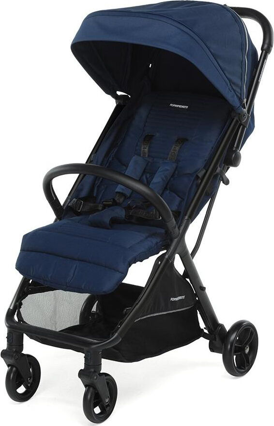 foppapedretti 97003647602 jumbo - passeggino leggero pieghevole da 0-4 anni 0-22 kg schienale reclinabile poggiapiedi regolabile parasole e tasca portaoggetti inclusi colore blu