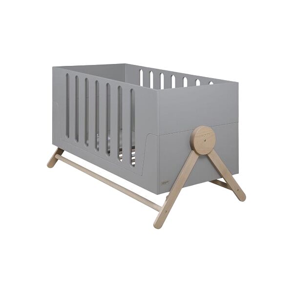 micuna swing 140x70 lettino culla neonato con materasso in legno dondolo trasformabile in letto colore grigio - swing