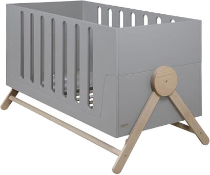 micuna swing 140x70 lettino culla neonato con materasso in legno dondolo trasformabile in letto colore grigio - swing