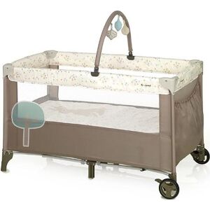 Jane 6832 U65 Lettino Culla Neonato Da Campeggio, Viaggio, Portatile Con Materasso 0-3 Anni Colore Avana Duo Level