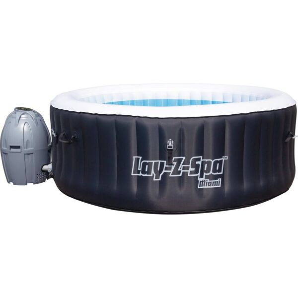 bestway 54123 piscina fuori terra idromassaggio gonfiabile da esterno spa 4 posti piscina per giardino in viscosa Ø 180x66h cm - 54123 miami serie lay-z-spa