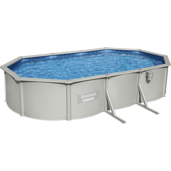 bestway 56369 piscina fuori terra rigida da giardino piscina esterna ovale 610x360x120 cm con pompa filtro - 56369