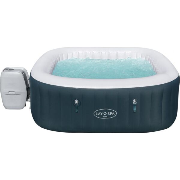 bestway 60015 piscina fuori terra vasca idromassaggio gonfiabile 140 getti e riscaldamento 40°c per 4-6 persone 180 x 180 x 66 - 60015 lay-z-spa ibiza airjet