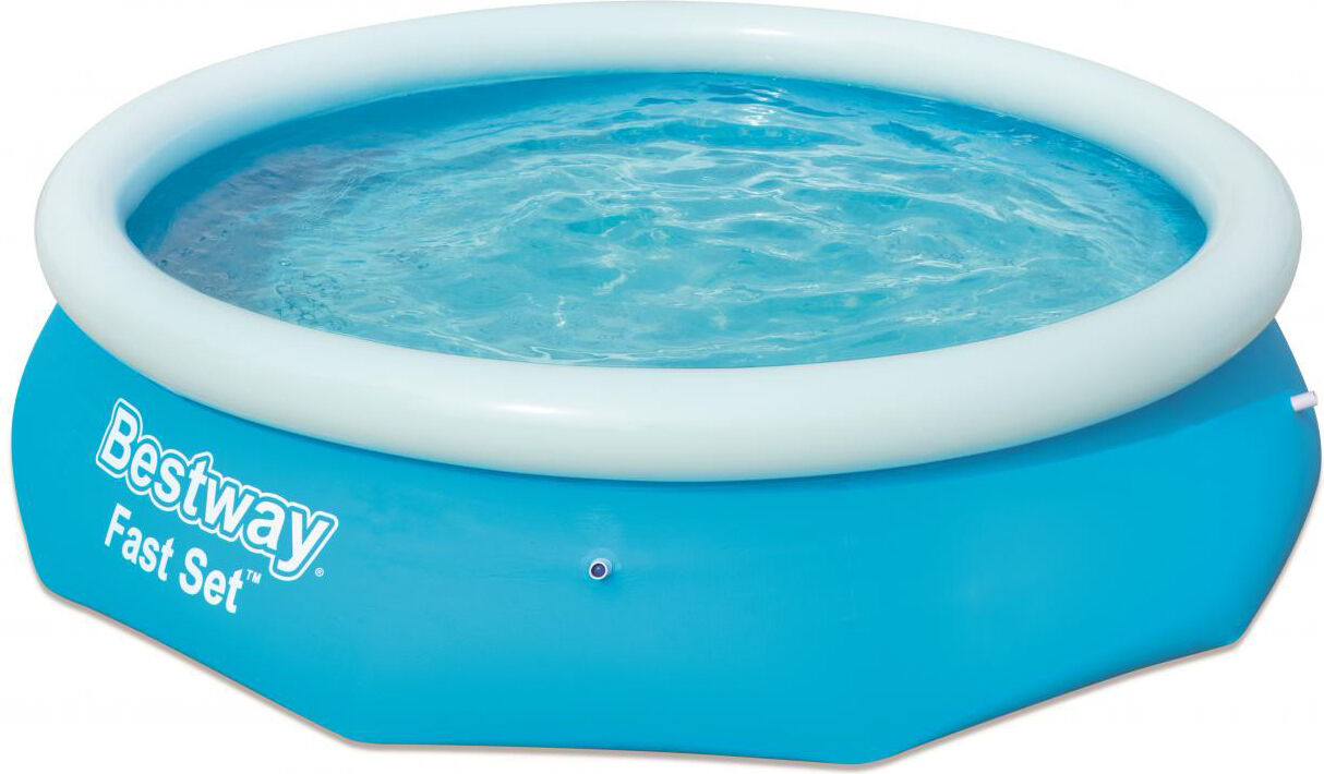 bestway 57266 piscina fuori terra autoportante da esterno 3638 litri piscina da giardino in pvc Ø 259 cm con toppa di riparazione colore azzurro - 57266 fast set