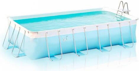 san marco platinum piscina fuori terra esterna da giardino in pvc rettangolare 549 x 122 x 274 mm telo di copertura - platinum frame capri