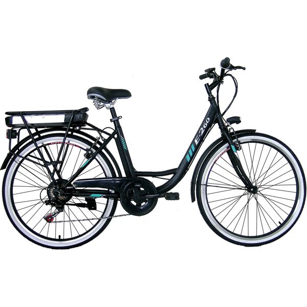 coppi cehl26206 bici elettrica bicicletta pedalata assistita e-bike 25 km/h cambio shimano ruote 26 pollici colore nero - cehl26206