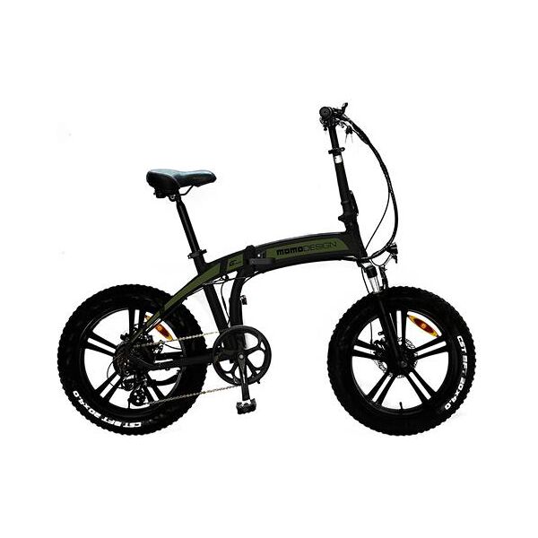 momo design md-e20ff3-g bici elettrica bicicletta pedalata assistita e-bike 25 km/h ruote 20 pollici colore nero verde - md-e20ff3-g tokyo