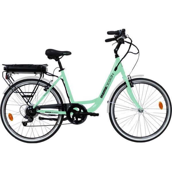 momo design md-e26cl3-g bici elettrica bicicletta pedalata assistita e-bike 25 km/h ruote 26 pollici colore verde - md-e26cl3-g ferrara