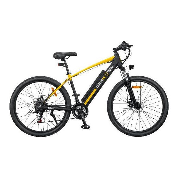 nilox x6 national geographic bicicletta elettrica con pedalata assistita e-bike bici velocità max 25 km/h autonomia 60 km colore giallo nero - x6 national geographic