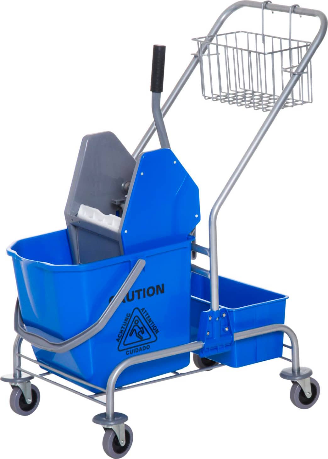 dechome 7d0010 carrello pulizie professionale con secchio 25 lt e strizzatore blu - 7d0010