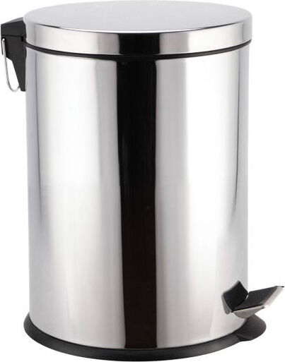 lady doc 08822 pattumiera a pedale 20 litri gettacarte ufficio acciaio inox secchio interno colore silver - 08822