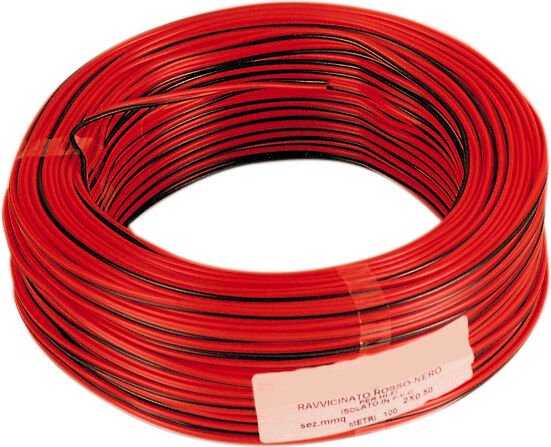 mondini frw cavo elettrico hi fi rosso nero 2x0,50 metri 100 - frw