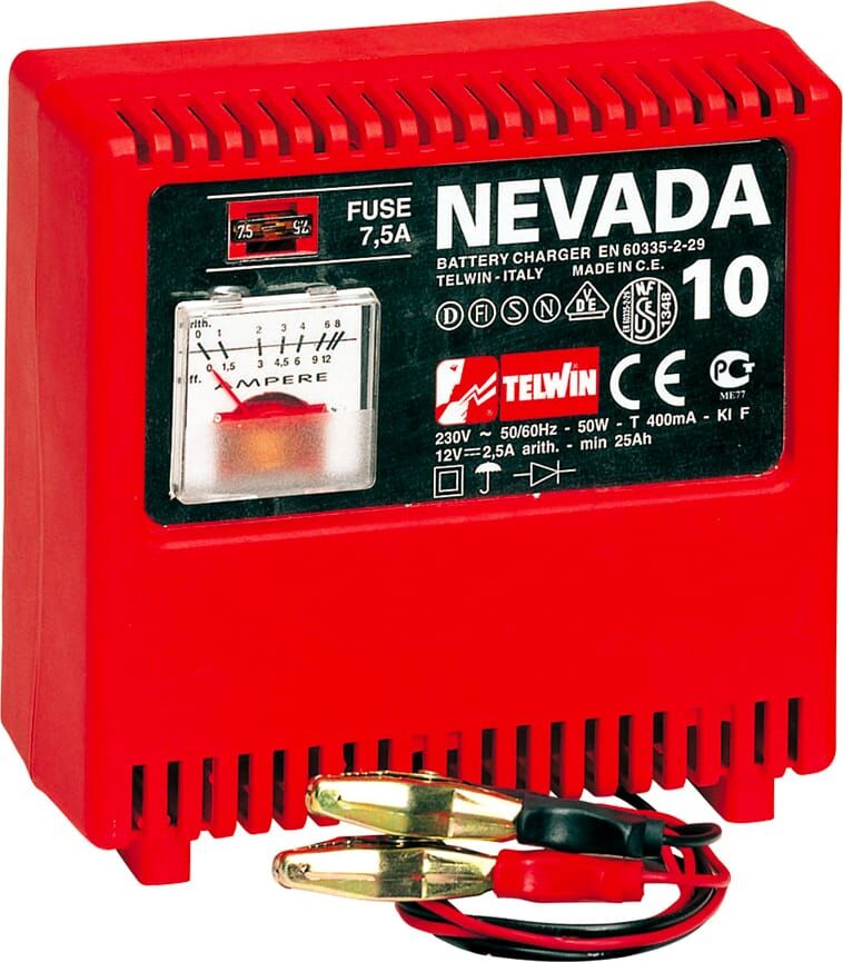 telwin 807022 caricabatterie per auto e moto elettronico monofase 12 v 50 watt - 807022 nevada 10