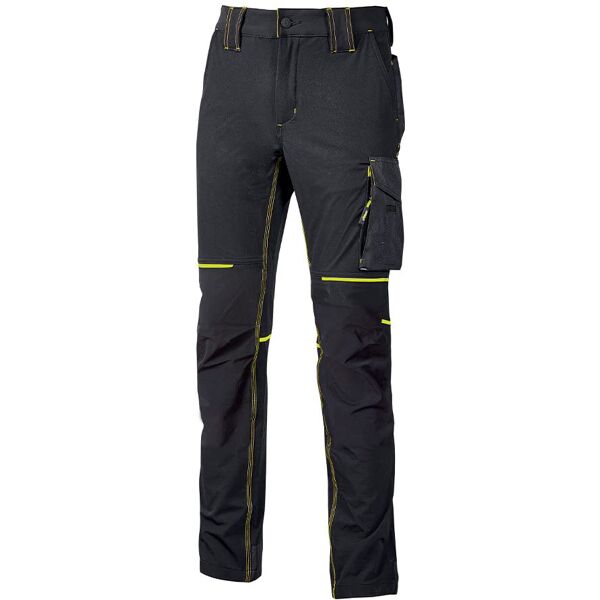 u-power fu189bc-l pantalone da lavoro multitasche in nylon e spandex taglia l colore nero - fu189bc-l