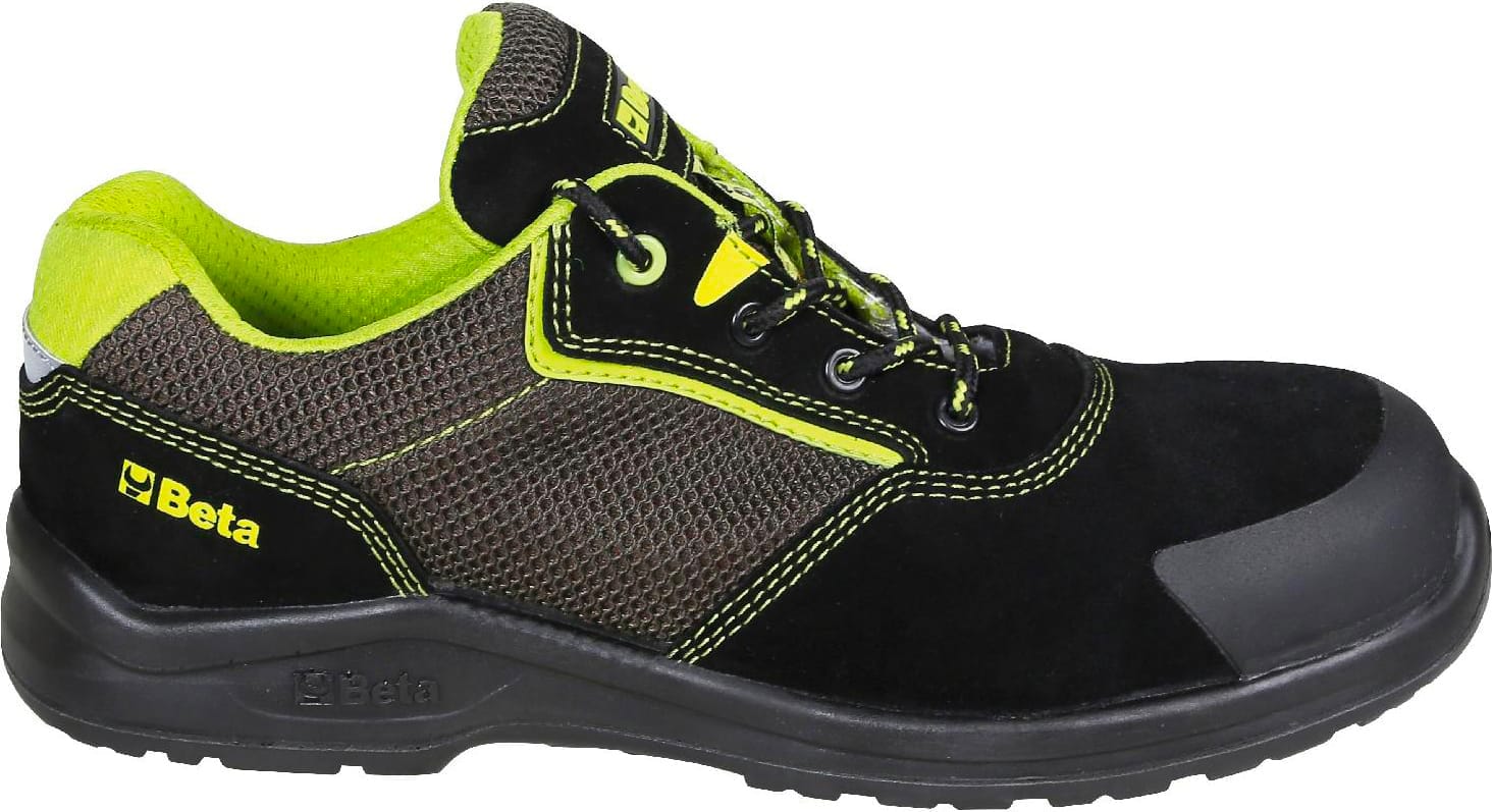 beta 072230139 scarpe antinfortunistiche da lavoro antiperforazione in pelle puntale e lamina in fibra composita classe pek s1p src taglia 39 colore nero / verde - 072230139 - 7223pek