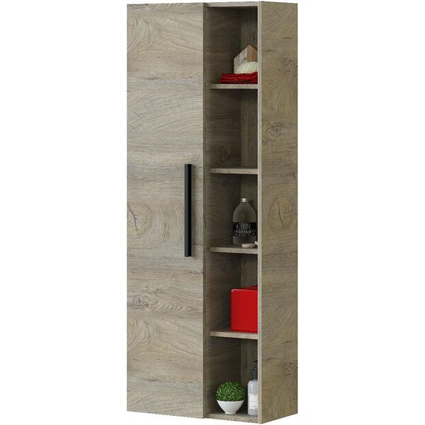 fores 305471c pensile bagno sospeso in legno truciolato 1 anta 135x51x25 cm colore rovere alaska - 305471c