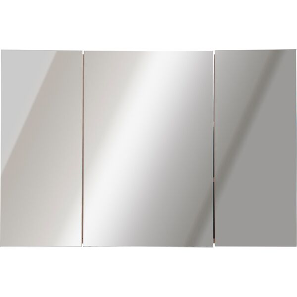 nova deco 834163 armadietto pensile da bagno 3 ante con specchio in legno rovere 90x60x13 5 cm - 834163