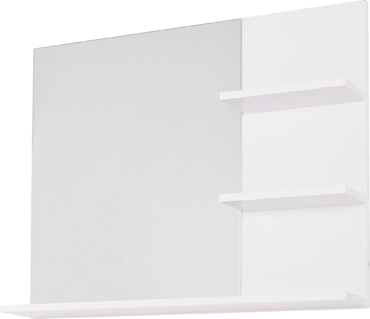 nova deco 834d07 mobiletto pensile bagno 60x10x48 cm specchio 3 ripiani mdf bianco - 834d07