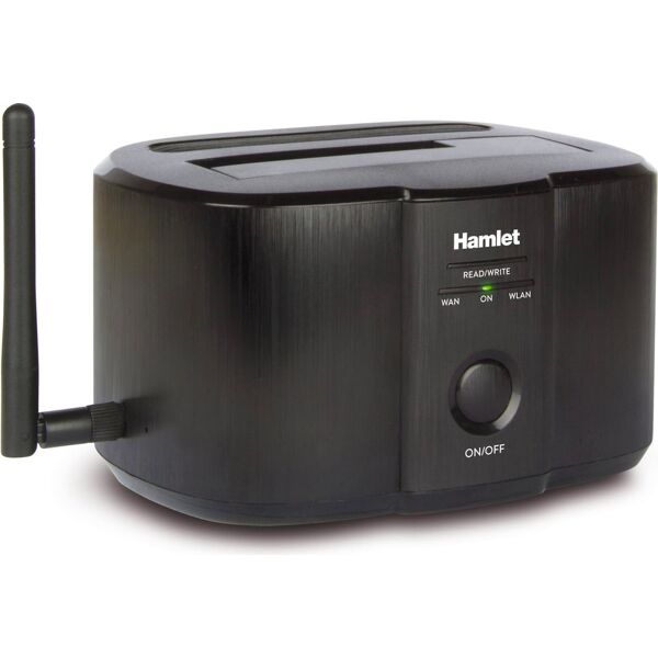 hamlet hxddwifi docking station wi fi per hard disk / ssd 2.5 e 3.5 dual bay - hxddwifi