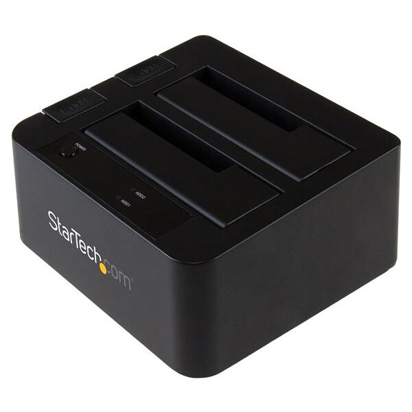 startech sdock2u313 box esterno usb 3.1 10gbps a doppio alloggiamento da 2.5/3.5 sata ssd/hdd - sdock2u313