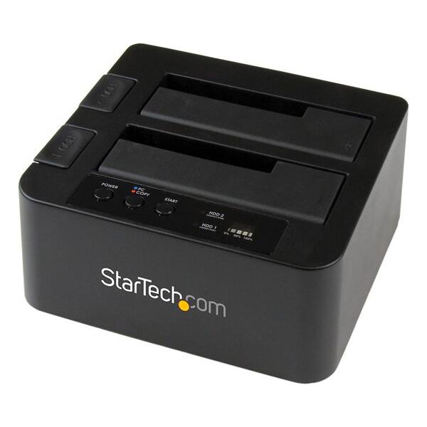 startech sdock2u33re docking station hdd 2,5 e 3,5 duplicatore hard disk usb sata colore nero - sdock2u33re