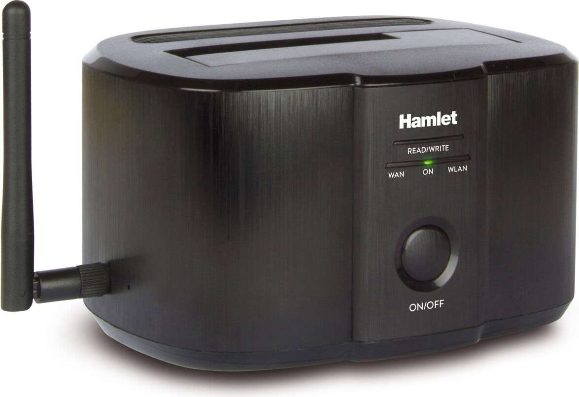 hamlet hxddwifi docking station wi fi per hard disk / ssd 2.5 e 3.5 dual bay - hxddwifi