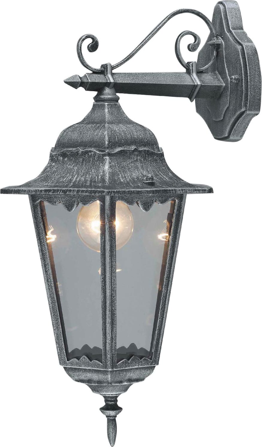 giardini del re 1161p4n lanterna irlanda w100 con braccio grigio ghisa pezzi 6 - 1161p4n