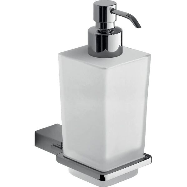 gedy 3881/13 dispenser sapone da parete portasapone liquido in vetro con erogatore colore cromo - 3881 g.kansas