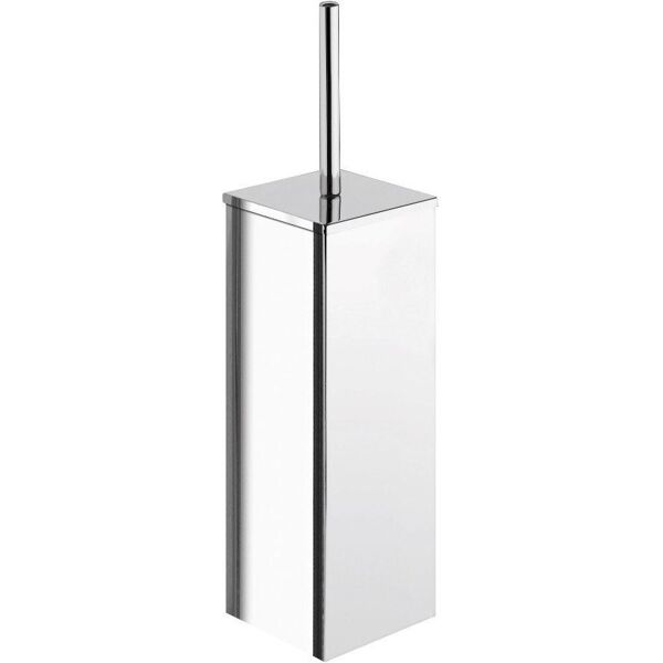 gedy 6933/13 scopino bagno wc con portascopino da terra in acciaio inox colore cromo - 6933/13 serie g-colorado