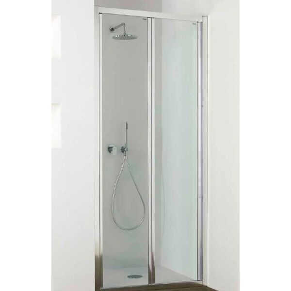 grandform pfs#l80 porta doccia parete per box doccia pieghevole 77/81 cm in vetro trasparente - pfs#l80