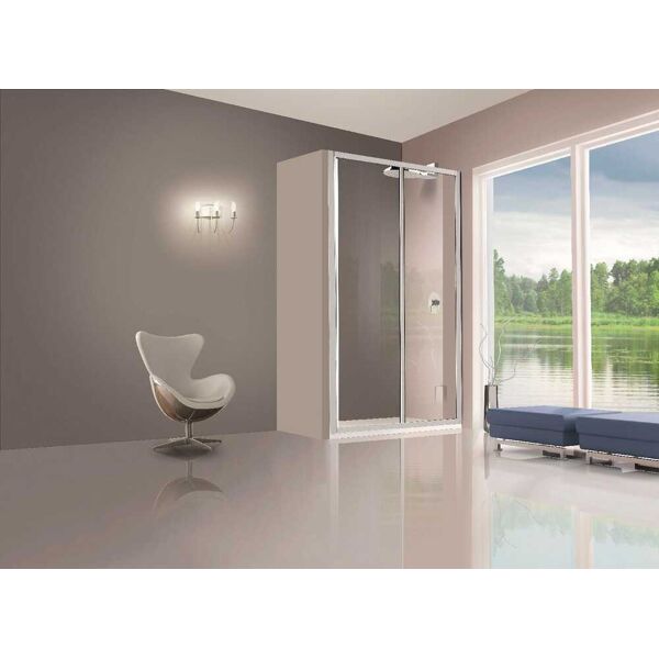 nbrand sp14tarl porta doccia parete per box doccia scorrevole in cristallo larghezza 124/129 cm