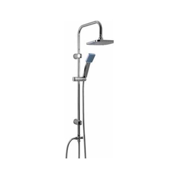 idro bric 0055cr colonna doccia 2 getti saliscendi con soffione Ø 18 cm e doccetta colore cromo - 0055cr