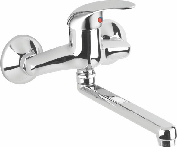 eurorama 570400ke1 miscelatore lavabo rubinetto bagno da parete monocomando colore cromo - 570400ke1