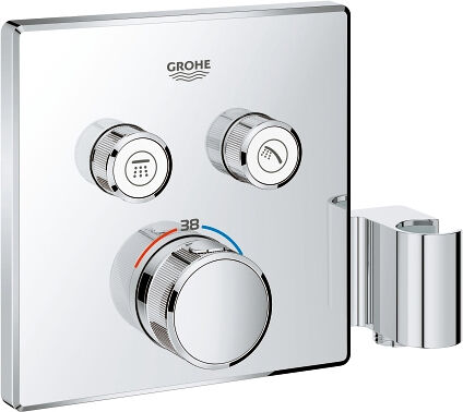 grohe 29125000 grohtherm smartcontrol miscelatore termostatico a 2 vie con supporto manopola doccia integrato - 29125000