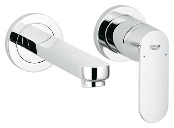 grohe 19381000 miscelatore lavabo da parete rubinetto bagno monocomando colore cromo - 19381000 eurocosmo