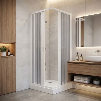 forte Bk100001 Box Doccia Cabina Doccia Angolare A Soffietto In Pvc Pannelli In Acrilico Dimensioni 80x80x185h Cm - Bk100001 Sky forte Bk100001 Box Doccia Cabina Doccia Angolare A Soffietto In Pvc Pannelli In Acrilico Dimensioni 80x80x185h Cm - Bk100001 Sky