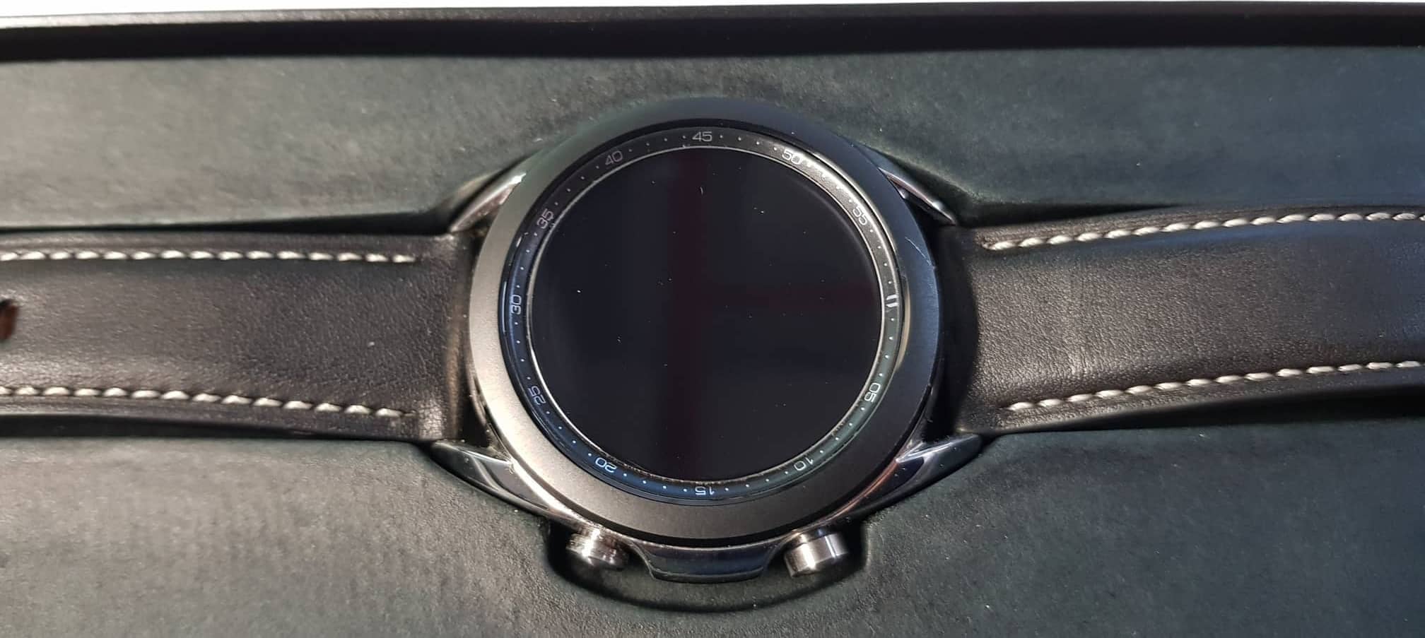 samsung sm-r850nzsaeub outlet - galaxy watch 3 - smartwatch orologio cardio gps bluetooth cinturino in pelle colore silver - sm-r850nzsaeub