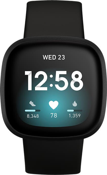 fitbit Versa3blk Smartwatch Orologio Fitness Cardio Bluetooth 5 Atm Colore Nero - Versa 3 Blk