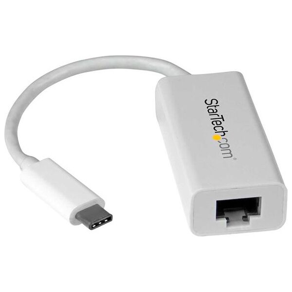 startech us1gc30w adattatore di rete usb-c a rj45 gigabit ethernet - usb 3.1 gen 1 - (5 gbps) - bianco - us1gc30w