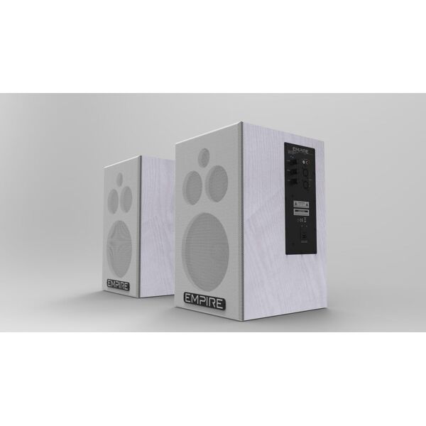 empire hs.290white diffusori casse altoparlanti 2 vie woofer + tweeter potenza 290 watt colore bianco - hs.290white