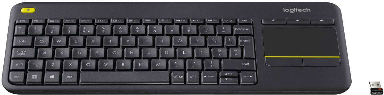 logitech 920-007129 tastiera azerty wireless con touch pad integrato - 920-007129