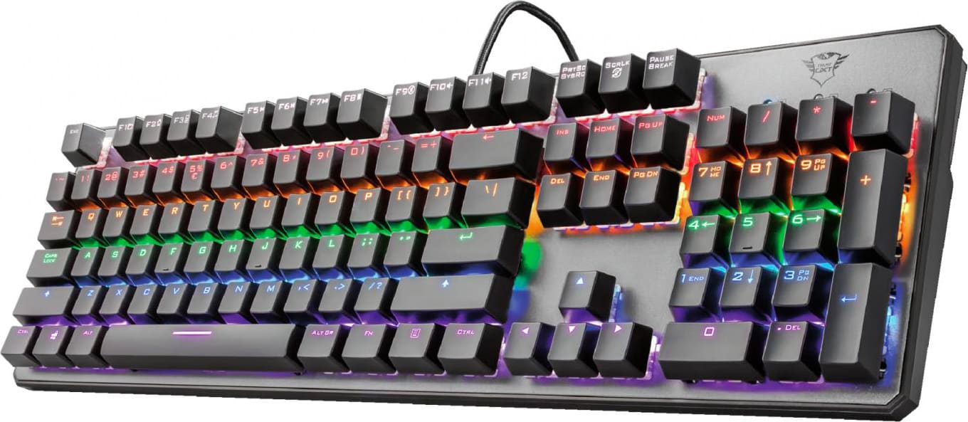 trust 22631 tastiera gaming usb 8 modalità colore - 22631 asta mechanical keyboard