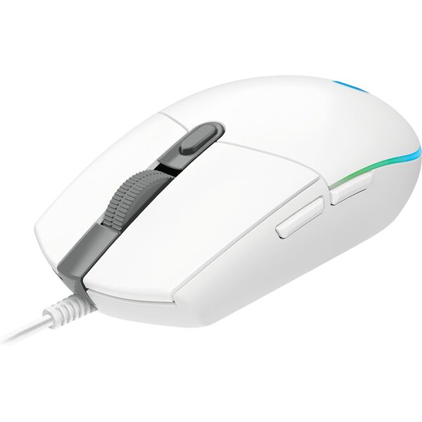 logitech g203 lightsync gaming lightsync - mouse gaming 6 tasti 8000 dpi usb-a con rotella colore bianco - 910-005797 g g203