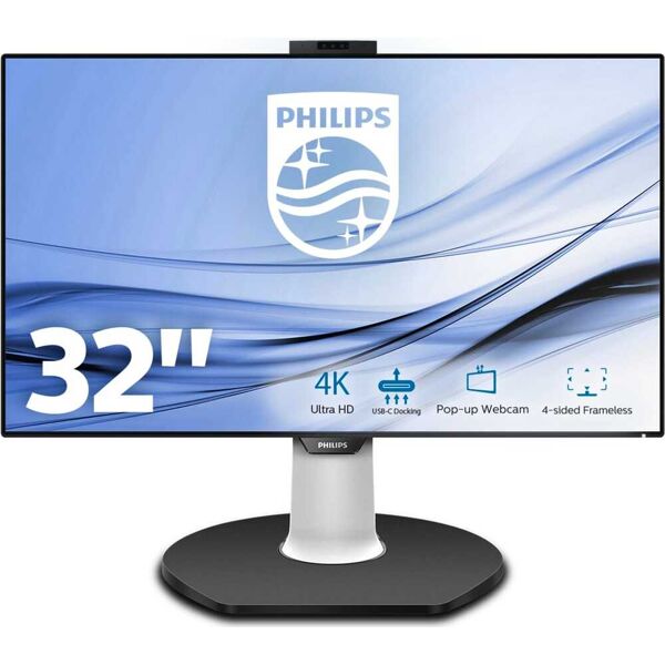 philips 329p9h/00 monitor pc 31.5 pollici 4k led ips ultra hd 3840 x 2160 pixel multimediale fotocamera integrata hdmi - 329p9h/00