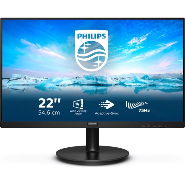 philips 222v8la/00 monitor pc 21.5 1920 x 1080 pixel full hd lcd nero - 222v8la/00