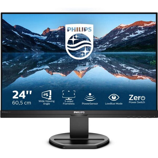 philips 240b9/00 monitor led 24 pollici 1920x1200 px luminosità 300 cd/m2 risposta 4ms hdmi dvi vga displayports - 240b9/00 b line