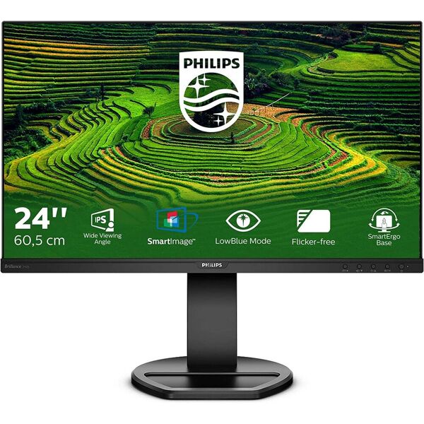 philips 241b8qjeb/00 monitor pc 23.8 pollici full hd luminosità 250 cd/m² risposta 5 ms hdmi displayport dvi - 241b8qjeb/00