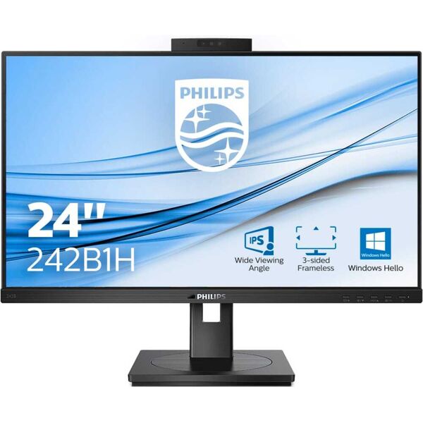 philips 242b1h/00 monitor pc 23.8 led full hd luminosità 250 cd/m² risposta 4 ms hdmi vga dvi displayports - 242b1h/00 b line